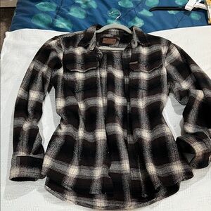 Orvis Black and White Plaid Men's Shirt